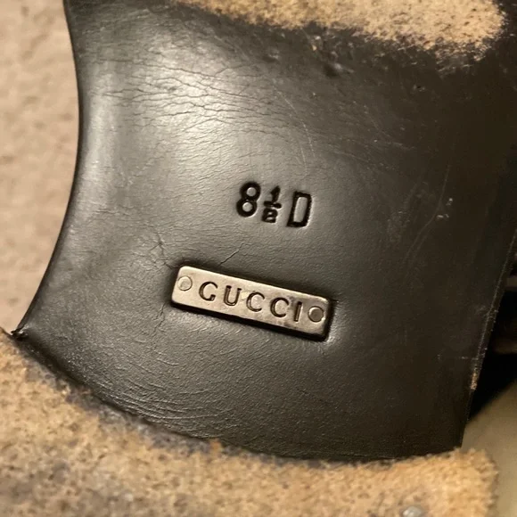 Vintage Gucci black leather horsebit loafers dress shoes size 8.5D (41.5)